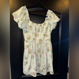 Floral Mini Dress with Puff Sleeves
